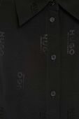 Сорочка HUGO жіноча колір чорний relaxed класичний комір (3415398)