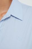 Сорочка HUGO жіноча regular класичний комір колір блакитний