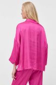 Сорочка MAX&Co. жіноча колір рожевий relaxed класичний комір