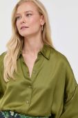Сорочка MAX&Co. жіноча колір зелений relaxed класичний комір