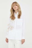 Бавовняна сорочка MAX&Co. жіноча колір білий relaxed класичний комір (3429247)