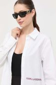 Бавовняна сорочка Karl Lagerfeld жіноча колір білий regular класичний комір (3360049)