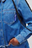 Джинсова сорочка Karl Lagerfeld Jeans жіноча relaxed класичний комір колір блакитний