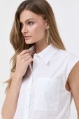 Сорочка Patrizia Pepe жіноча колір білий regular класичний комір (3477210)