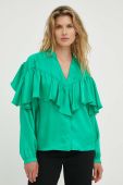 Блузка 2NDDAY жіноча колір зелений однотонна