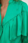 Блузка 2NDDAY жіноча колір зелений однотонна