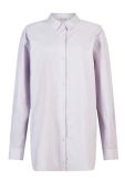 Бавовняна сорочка AllSaints Sasha жіноча колір фіолетовий relaxed класичний комір