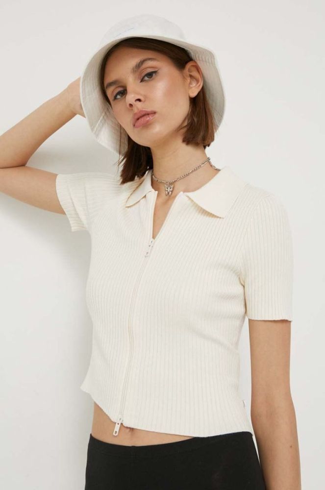 Топ Guess Originals жіночий колір бежевий фото 2