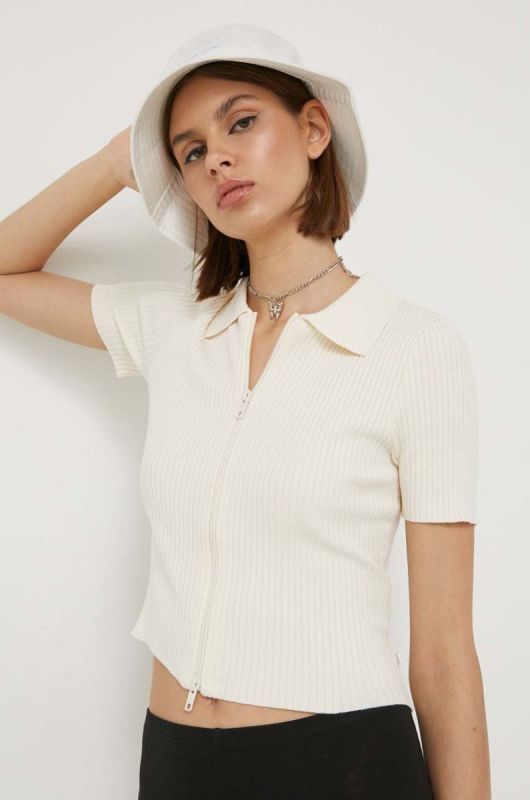 Топ Guess Originals жіночий колір бежевий фото 2