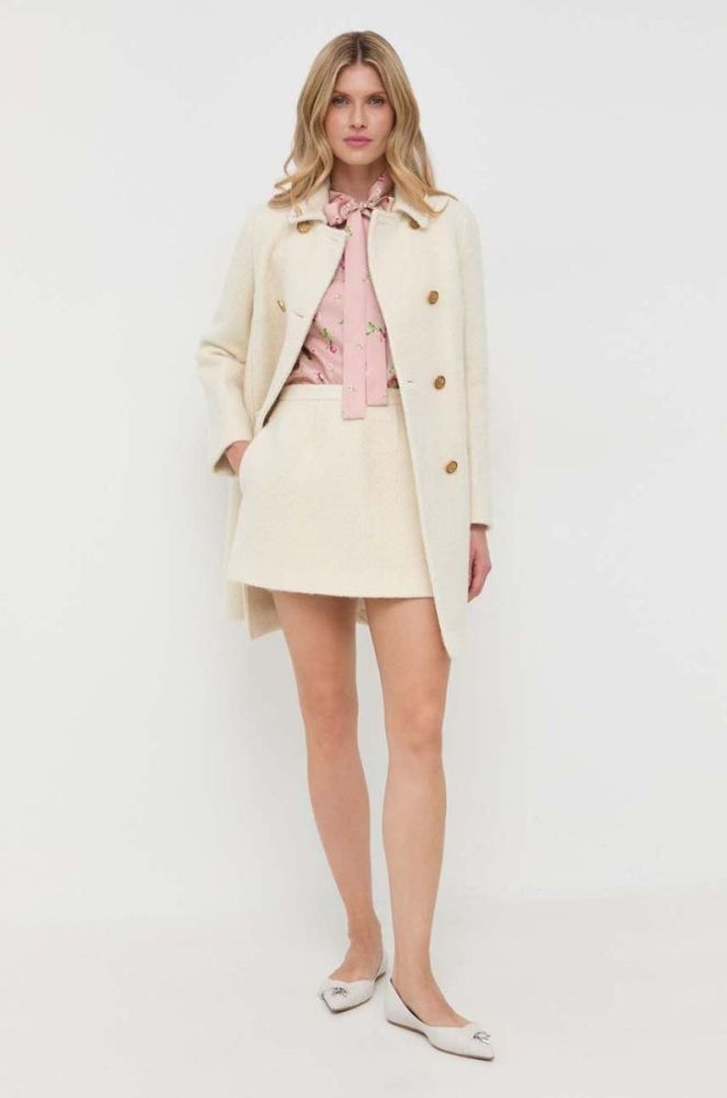 Шовкова сорочка Red Valentino колір рожевий regular зі стійкою фото 4