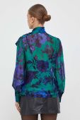 Шовкова блузка Liu Jo колір зелений візерунок