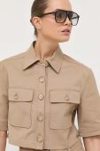 Сорочка Miss Sixty жіноча колір бежевий regular класичний комір