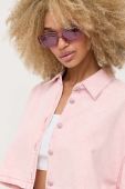Бавовняна сорочка Miss Sixty жіноча колір рожевий relaxed класичний комір