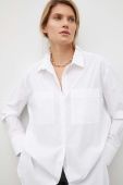 Бавовняна сорочка Herskind жіноча колір білий relaxed класичний комір (3682261)