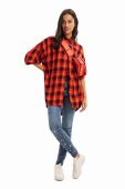 Сорочка Desigual жіноча колір червоний relaxed класичний комір (3477229)