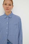 Бавовняна сорочка Marc O'Polo DENIM жіноча relaxed класичний комір колір блакитний