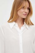 Шовкова сорочка Luisa Spagnoli колір білий regular класичний комір (3470542)