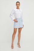 Бавовняна сорочка Custommade жіноча колір білий regular класичний комір