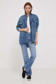Джинсова сорочка Pepe Jeans Audrey жіноча relaxed класичний комір колір блакитний