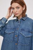 Джинсова сорочка Pepe Jeans Audrey жіноча relaxed класичний комір колір блакитний
