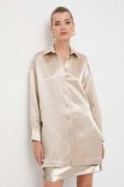 Сорочка Max Mara Leisure жіноча колір бежевий relaxed класичний комір
