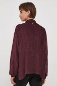 Вельветова сорочка Deha колір бордовий relaxed класичний комір