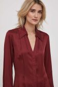 Сорочка United Colors of Benetton жіноча колір бордовий regular класичний комір