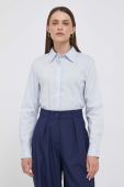 Сорочка United Colors of Benetton жіноча slim класичний комір колір блакитний