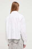 Бавовняна сорочка HUGO жіноча колір білий relaxed класичний комір (3523412)