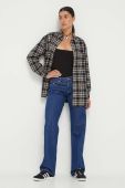Сорочка Tommy Jeans жіноча колір чорний relaxed класичний комір (3429259)