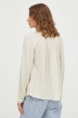 Бавовняна сорочка BA&SH жіноча колір бежевий regular класичний комір