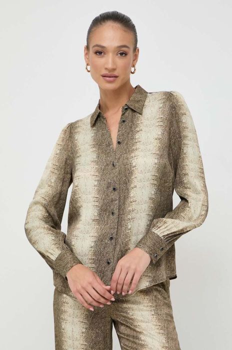 Сорочка Twinset жіноча колір зелений regular класичний комір