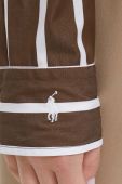 Бавовняна сорочка Polo Ralph Lauren жіноча колір коричневий relaxed класичний комір