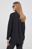 Бавовняна сорочка Dkny жіноча колір чорний relaxed класичний комір (3477255)