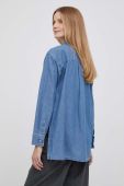 Джинсова сорочка Dkny жіноча relaxed класичний комір колір блакитний