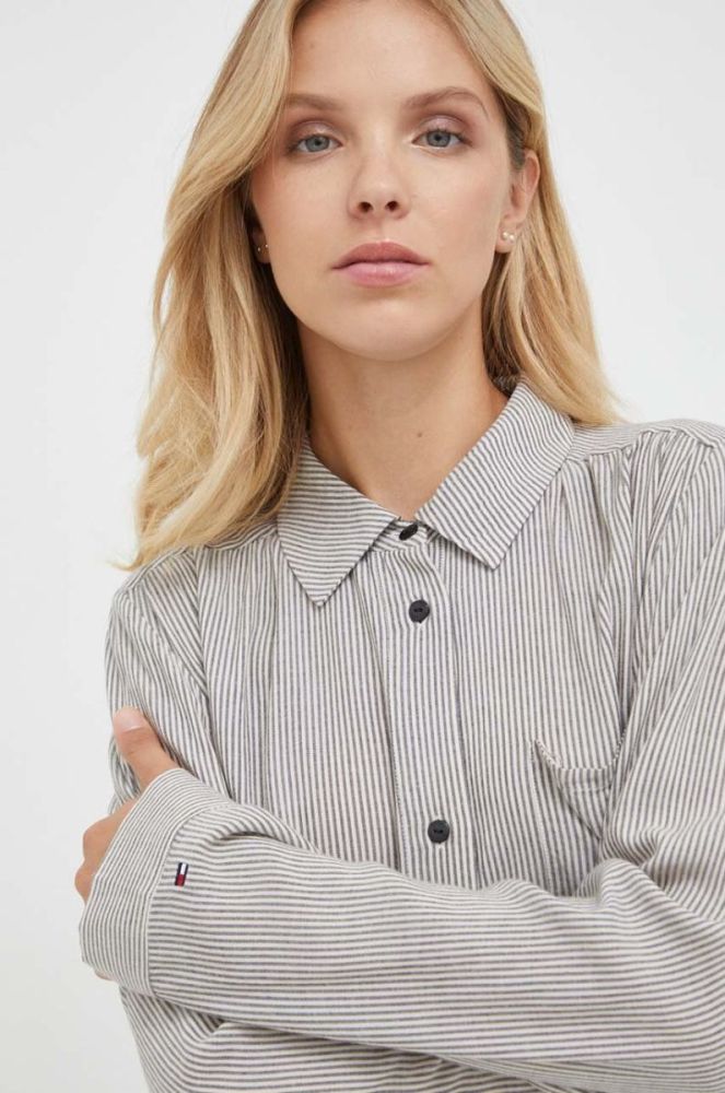 Піжамна сорочка Tommy Hilfiger жіноча колір бежевий (3533102) фото 4