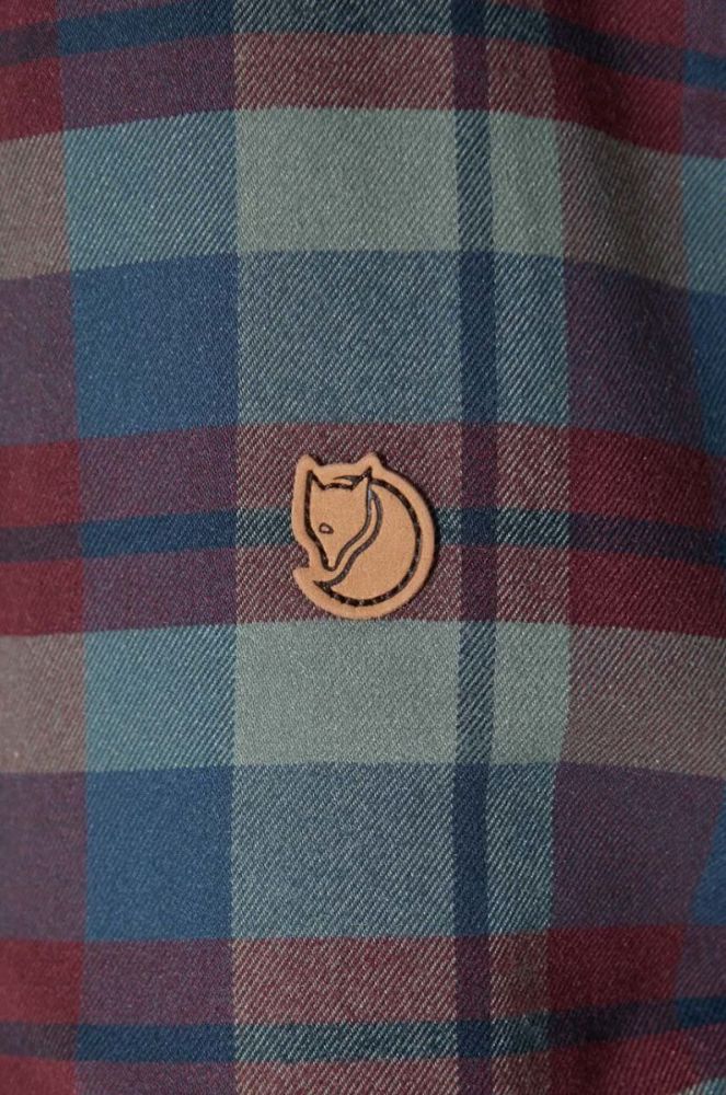 Сорочка Fjallraven Singi жіноча колір зелений regular класичний комір (3631684) фото 6
