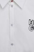 Дитяча бавовняна сорочка HUGO колір білий (3424242)