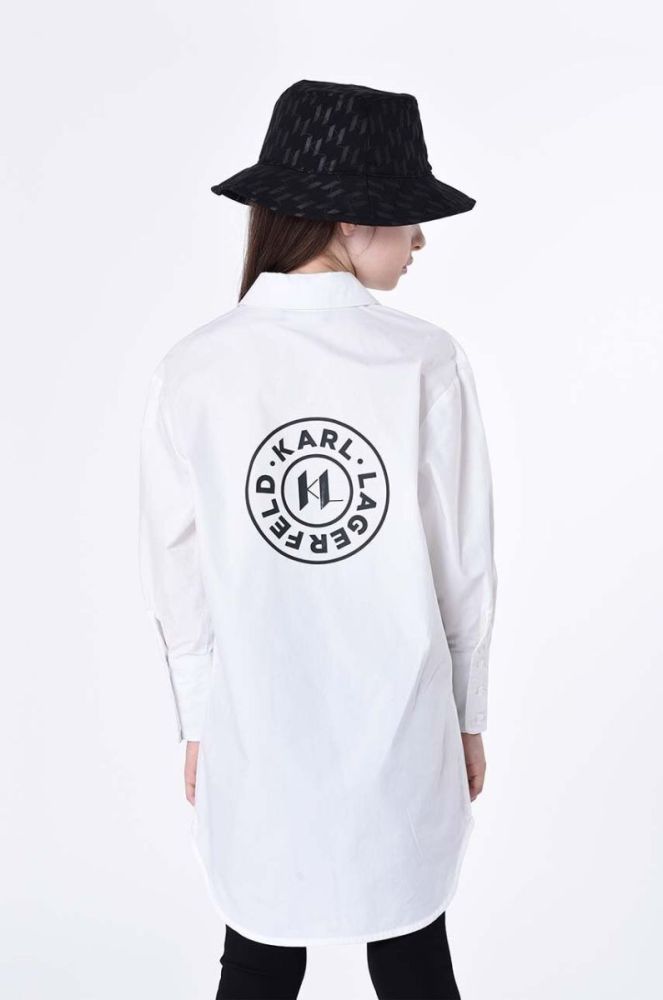 Дитяча бавовняна сорочка Karl Lagerfeld колір білий (3458561) фото 4
