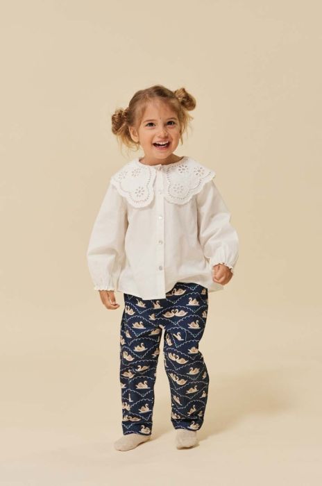 Дитяча бавовняна сорочка Konges Sl?jd колір білий (3678659)