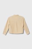 Дитяча вельветова сорочка United Colors of Benetton колір бежевий