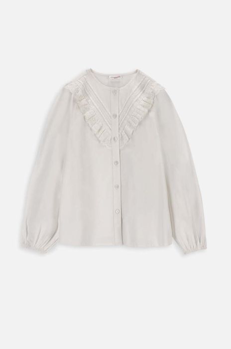 Дитяча бавовняна сорочка Coccodrillo колір білий (3477262)