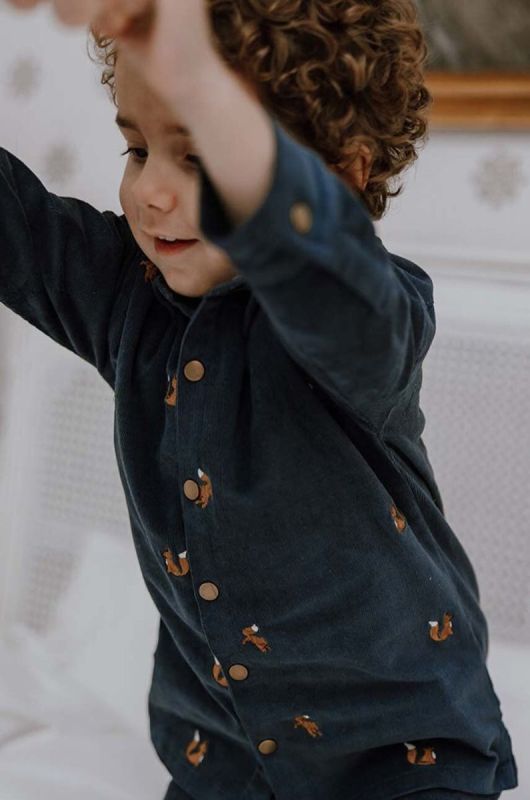 Дитяча бавовняна сорочка That's mine 023061 Dusti Shirt колір синій