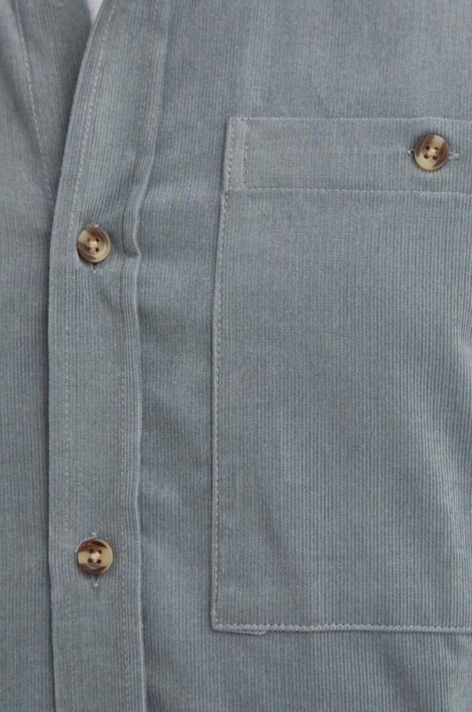 Бавовняна сорочка Bruuns Bazaar чоловіча колір сірий regular комір button-down фото 5
