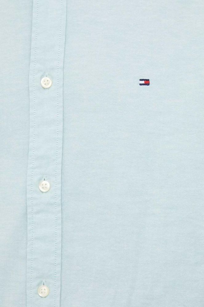 Сорочка Tommy Hilfiger чоловіча колір зелений regular комір button-down (3677414) фото 5