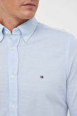 Бавовняна сорочка Tommy Hilfiger чоловіча slim комір button-down колір блакитний (3372703)