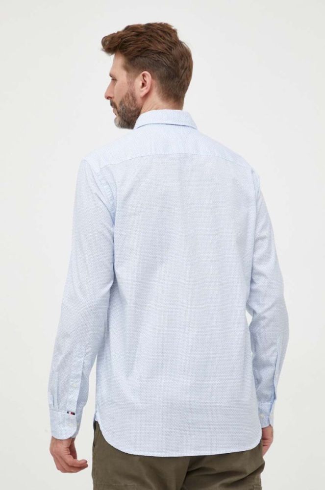 Бавовняна сорочка Tommy Hilfiger чоловіча regular комір button-down колір блакитний (3272216) фото 4