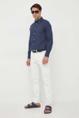 Бавовняна сорочка Tommy Hilfiger чоловіча колір синій regular комір button-down (3324857)