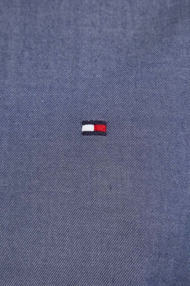 Бавовняна сорочка Tommy Hilfiger чоловіча колір синій regular класичний комір (3324867) фото 2