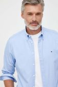 Бавовняна сорочка Tommy Hilfiger чоловіча slim комір button-down колір блакитний (3329915)